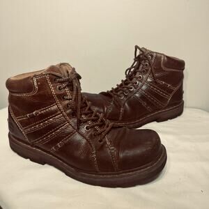Dr. Martens Boots Quincy77 Mens Ankle Brown Leather Lace Up Preppy Work 12